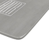 イニシャルモノグラム |薄い灰色の白 カッティングボード (角)