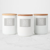 イニシャルモノグラム |薄い灰色の白 フードラベル (ボトル)