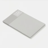 イニシャルモノグラム |薄い灰色の白 ポストイット (アングル)