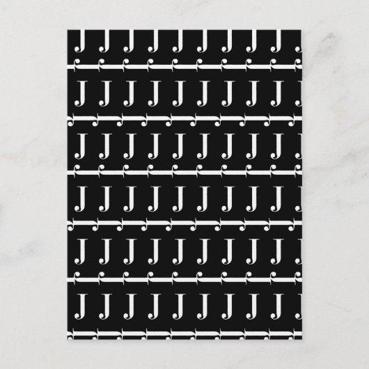 イニシャルモノグラム J ポストカード (正面)