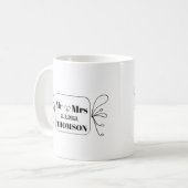 イニシャルモノグラム Mr&Mrs コーヒーマグカップ (正面左)