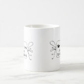 イニシャルモノグラム Mr&Mrs コーヒーマグカップ (中央)