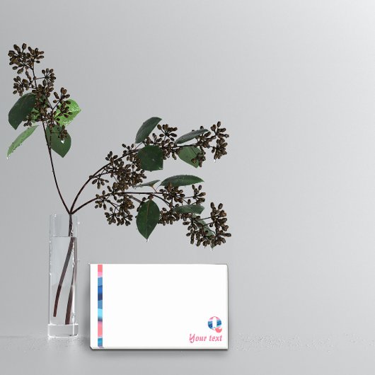 イニシャルモノグラムQコーラルブルーグラデーション注 ポストイット