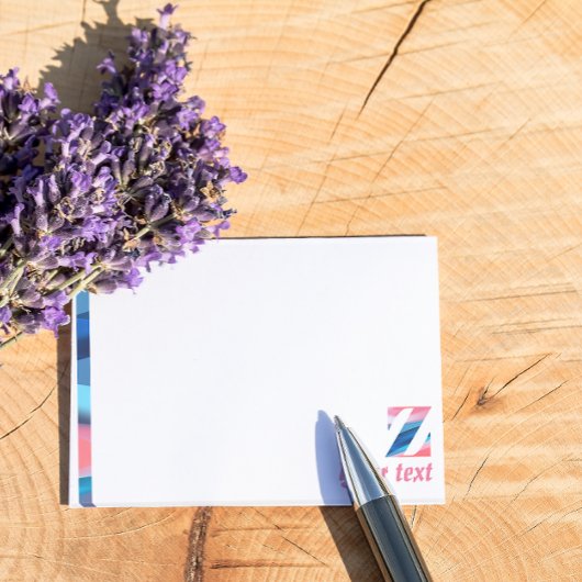 イニシャルモノグラムZコーラルブルーグラデーション注 ポストイット