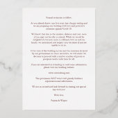 イニシャルラグジュアリー実在バラ金ゴールドボタニックブランチ 箔招待状 (裏面)