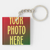 イニシャルレターピンク迷彩柄写真の追加 キーホルダー (裏面)