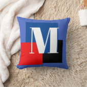 イニシャルレターモダンモノグラム クッション (ブランケット)