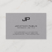 イニシャルレターモノグラムエレガントモダンテンプレート 名刺 (裏面)