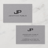 イニシャルレターモノグラムエレガントモダンテンプレート 名刺 (正面/裏面)