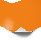 イニシャルレターモノグラムモダンスタイルオレンジホワイト ポスター (コーナー)