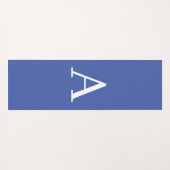 イニシャルレターモノグラムモダンスタイルパープルブルー ヨガマット (裏面(横))