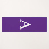 イニシャルレターモノグラムモダンスタイルパープルブルー ヨガマット (正面(横))