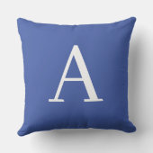 イニシャルレターモノグラムモダンスタイルパープル&ブルー クッション (裏面)