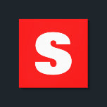 イニシャルレターモノグラムモダンスタイル赤白 キャンバスプリント<br><div class="desc">お名前の商品をイニシャルしたい？それは非常にシンプル美しく、魅力的である。</div>