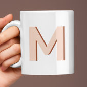 イニシャルレターモノグラムモダンモスタイリッシュモ コーヒーマグカップ