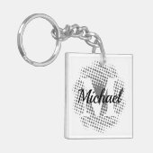 イニシャルレター名前をカスタムするクラシック キーホルダー (正面左)