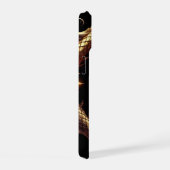 ✨イニシャルレター ドラゴン装飾円形フレーム✨ iPhone 15ケース (右側面)