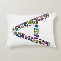 イニシャルレターAの宝石フローラデザイン