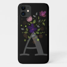 イニシャルレターAプラスフローラデザイン