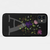 イニシャルレターAプラスフローラデザイン Case-Mate iPhoneケース (裏面(横))