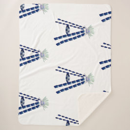 イニシャルレターA，モノグラムモダンスタイリッシュトレンディー シェルパブランケット