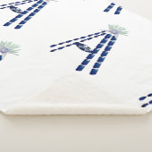 イニシャルレターA，モノグラムモダンスタイリッシュトレンディー シェルパブランケット (3/4)