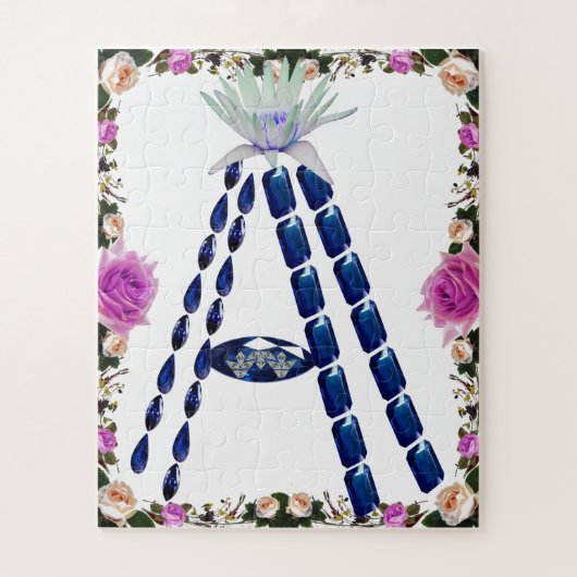 イニシャルレターA，モノグラムモダンスタイリッシュトレンディー ジグソーパズル (縦)