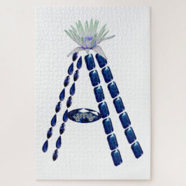 イニシャルレターA，モノグラムモダンスタイリッシュトレンディー ジグソーパズル