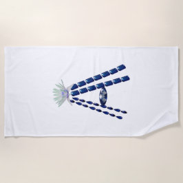 イニシャルレターA，モノグラムモダンスタイリッシュトレンディー ビーチタオル