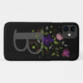 イニシャルレターBプラスフローラデザイン Case-Mate iPhoneケース (裏面(横))