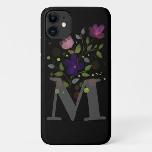 イニシャルレターMプラスフローラデザイン iPhone 11 ケース