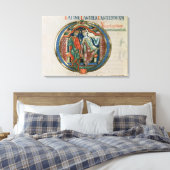 イニシャルレター'O' Osculatur me – 私にキス キャンバスプリント (インサイチュ (寝室))