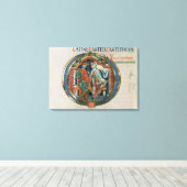 イニシャルレター'O' Osculatur me – 私にキス キャンバスプリント (インサイチュ (ウッドフロア))