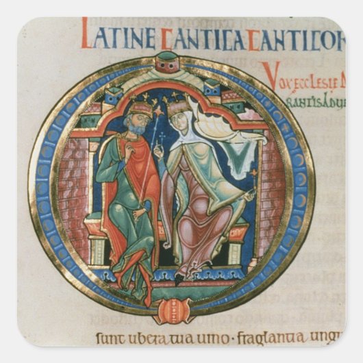 イニシャルレター'O' Osculatur me – 私にキス スクエアシール (正面)