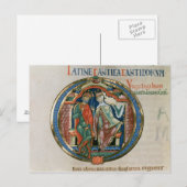 イニシャルレター'O' Osculatur me – 私にキス ポストカード (正面/裏面)