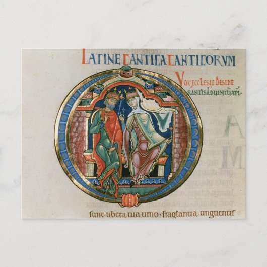 イニシャルレター'O' Osculatur me – 私にキス ポストカード (正面)