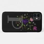 イニシャルレターPプラスフローラデザイン Case-Mate iPhoneケース (裏面(横))