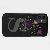 イニシャルレターSプラスフローラデザイン Case-Mate iPhoneケース (裏面(横))