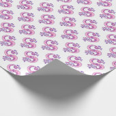 イニシャルレターSモノグラムパーソナライズされたラップ ラッピングペーパー (角)