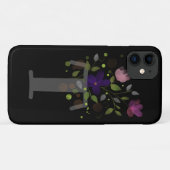イニシャルレターTプラスフローラデザイン Case-Mate iPhoneケース (裏面(横))