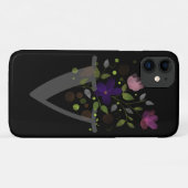 イニシャルレターVプラスフローラデザイン Case-Mate iPhoneケース (裏面(横))