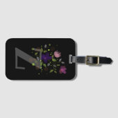 イニシャルレターZプラスフローラデザインラゲージタグ ラゲッジタグ (正面横)