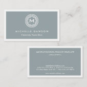 イニシャルロゴ(学生/大学用) (グレー) コーリングカード (正面/裏面)