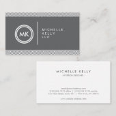 イニシャルロゴ(CHEVRON PATTERN 1名刺) 名刺 (正面/裏面)