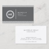 イニシャルロゴ(CHEVRON PATTERN 2名刺) 名刺 (正面/裏面)