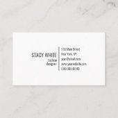 イニシャルロミニマルゴモダンお洒落グレイ 名刺 (裏面)