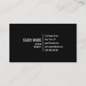 イニシャルロミニマルゴモダンお洒落ブラック 名刺 (裏面)