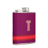 イニシャルワイン+赤ワインでパーソナライズストライプする フラスク (右)