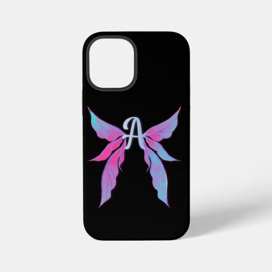 イニシャル付き軟膜翼 iPhoneケース (裏面)