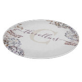 イニシャル入りのドライフラワー カッティングボード (角)